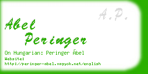 abel peringer business card
